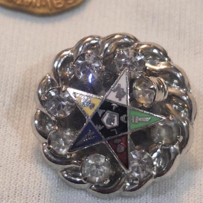 Sale Photo Thumbnail #1187: earrings and other free mason eastern star items