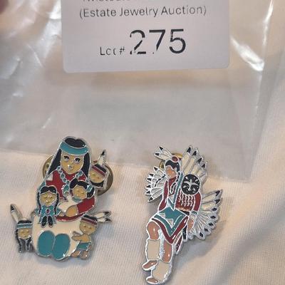 Sale Photo Thumbnail #1232: native American lapel pins