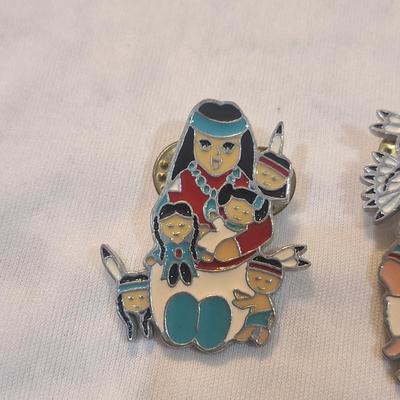 Sale Photo Thumbnail #1233: native American lapel pins