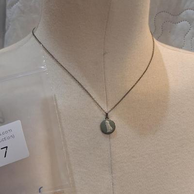 Sale Photo Thumbnail #1244: small round cameo pendant on short necklace