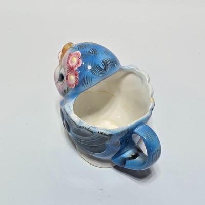 Vintage classic George Lefton Blue Bird - Kitsch Creamer & Sugar Bowl w/Lid - Classic MCM #290 (1 set of 2)