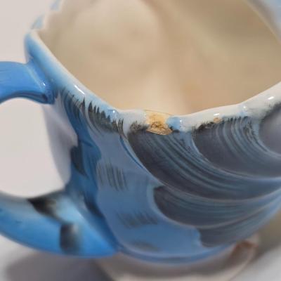 Vintage classic George Lefton Blue Bird - Kitsch Creamer & Sugar Bowl w/Lid - Classic MCM #290 (1 set of 2)