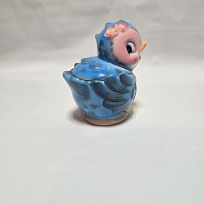 Vintage classic George Lefton Blue Bird - Kitsch Creamer & Sugar Bowl w/Lid - Classic MCM #290 (1 set of 2)