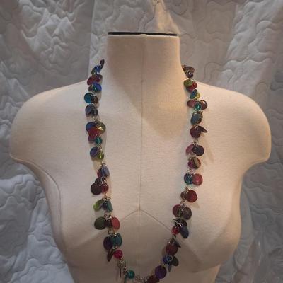 Sale Photo Thumbnail #1302: multicolored long necklace
