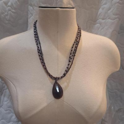 Sale Photo Thumbnail #1337: Necklace with teardrop pendant