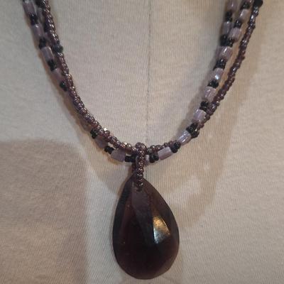 Sale Photo Thumbnail #1338: Necklace with teardrop pendant