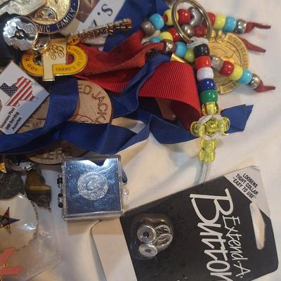 Sale Photo Thumbnail #1363: large bundle of free mason pins, medals and other items.