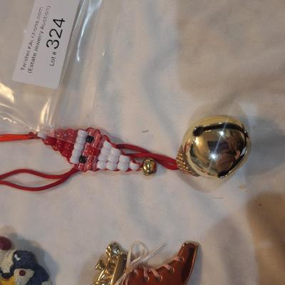 Sale Photo Thumbnail #1399: Christmas Jewelry- brooches and other