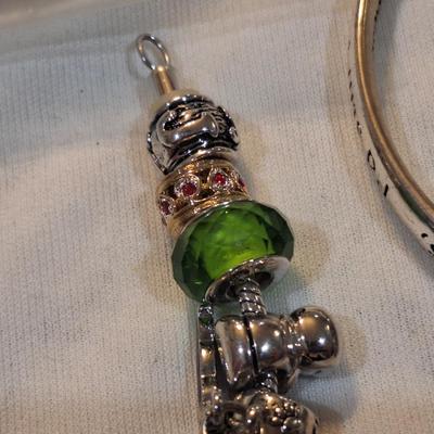 Sale Photo Thumbnail #1434: charm bracelet with charms for son and daughter and other pretty charms
