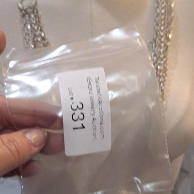 Sale Photo Thumbnail #1439: silver tone multichain necklace