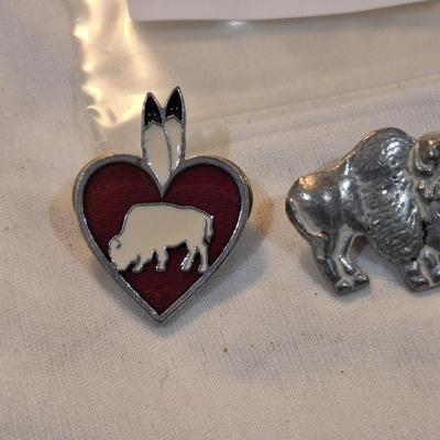Sale Photo Thumbnail #1457: Buffalo lapel pins