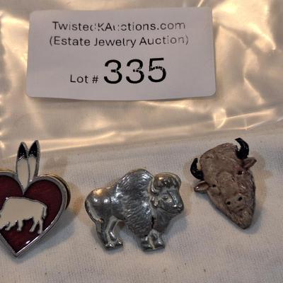 Sale Photo Thumbnail #1456: Buffalo lapel pins