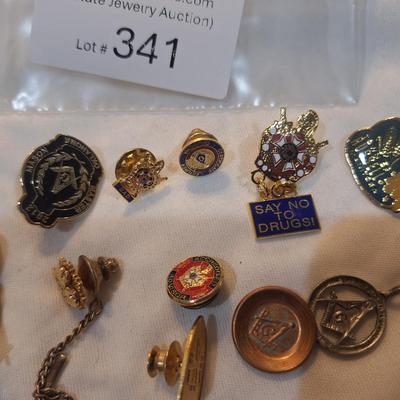 Sale Photo Thumbnail #1489: pins, tie tack and other items
