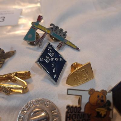 Sale Photo Thumbnail #1497: tie bar and various pins.