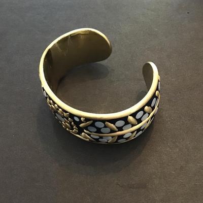 Lucky Brand gold tone mother of pearl