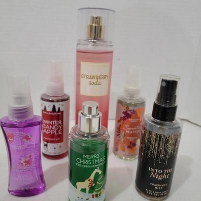 Assorted body sprays x 6