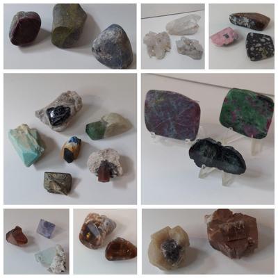 Vivianite w/ Mixed Rough Stones (GB-BBL)