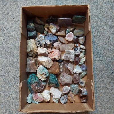 Vivianite w/ Mixed Rough Stones (GB-BBL)