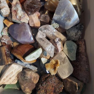 Vivianite w/ Mixed Rough Stones (GB-BBL)