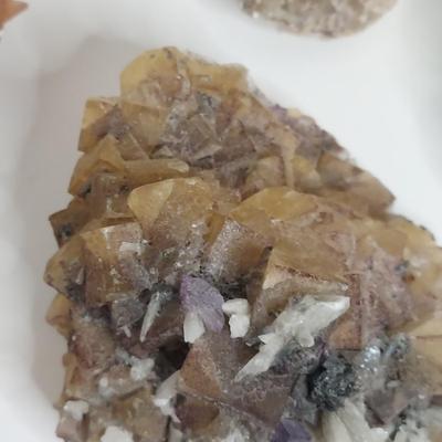 Fluorite, Dolomite & Dog Tooth Calcite (GB-BBL)