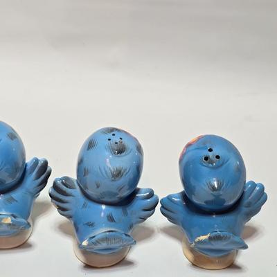 Vintage Lefton-Bluebird Salt and Pepper Shakers -Kitsch - set of 3 Classic MCM #282