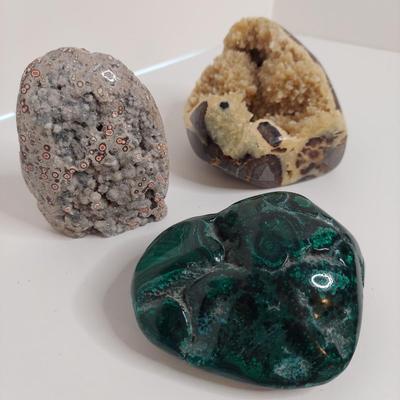 Polished Malachite, Jasper & Septarian Geode (GB-BBL)