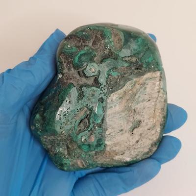 Polished Malachite, Jasper & Septarian Geode (GB-BBL)