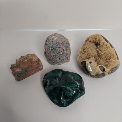 Polished Malachite, Jasper & Septarian Geode (GB-BBL)