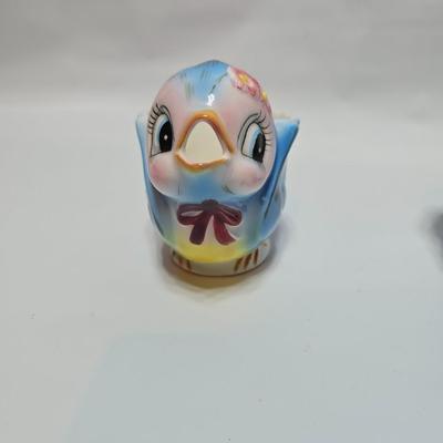 Vintage classic George Lefton Blue Bird - Kitsch Creamer & Sugar Bowl w/Lid - Classic MCM #290 (2 set of 2)