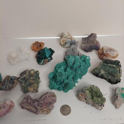 Aurichalcite w/ Smithsonite, Thompsonite & More (GB-BBL)