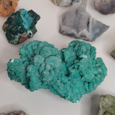 Aurichalcite w/ Smithsonite, Thompsonite & More (GB-BBL)