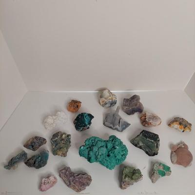 Aurichalcite w/ Smithsonite, Thompsonite & More (GB-BBL)
