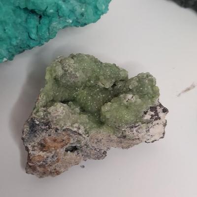 Aurichalcite w/ Smithsonite, Thompsonite & More (GB-BBL)