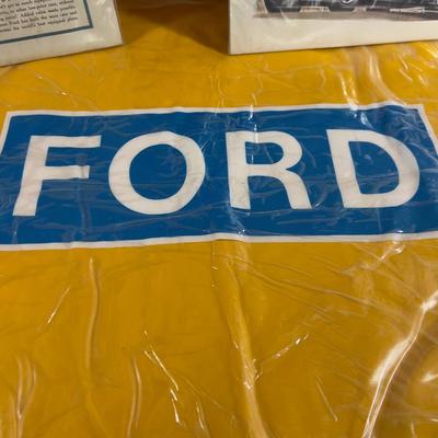 Couple of FORD Ads and a FORD Promotional Blow Up Pillow 