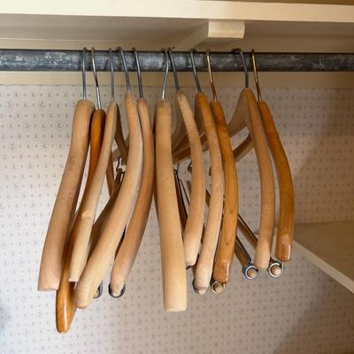11 Wood Suite Hangers. 