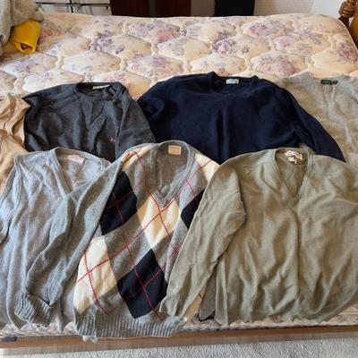 Lot 3 of Sweaters.(8) Men's Sweaters Some Wool Some Acrylic 