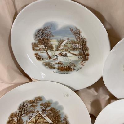 6 Currier & Ives Plates by Myrtle