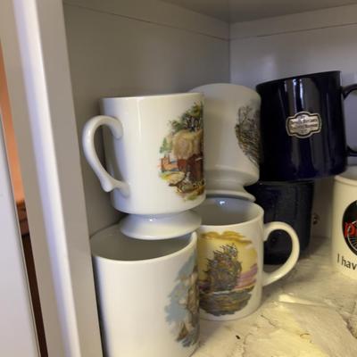 2 Shelves of Coffee Mugs 