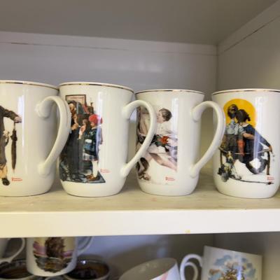 2 Shelves of Coffee Mugs 