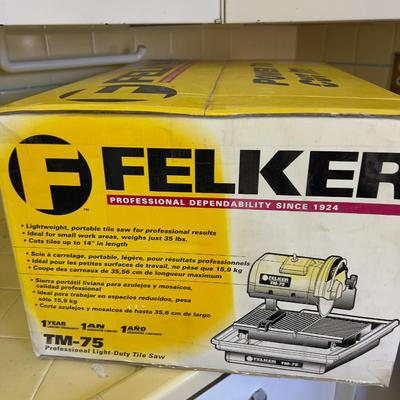 FELKER 3/4 Horse Tile Saw NEW in the Box. 
