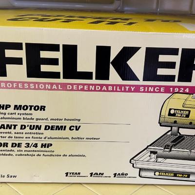 FELKER 3/4 Horse Tile Saw NEW in the Box. 