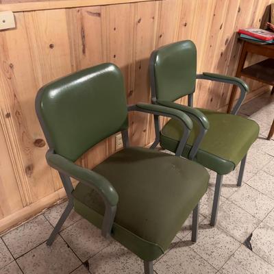 2 Green Tanker Office Chairs 