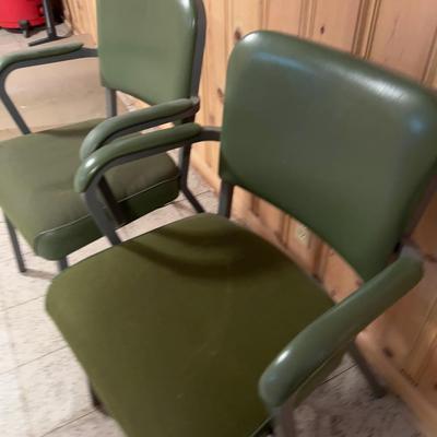 2 Green Tanker Office Chairs 