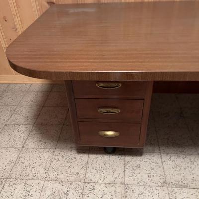 Large Walnut Desk Formica Top