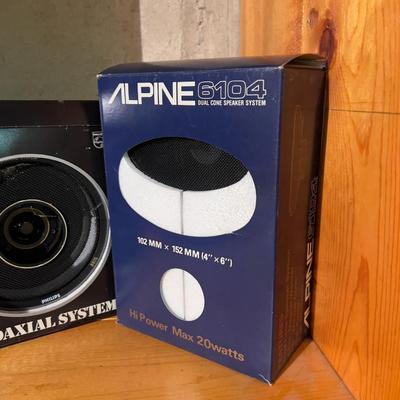 2 Sets of Vintage Car Speakers, Nin Original Box. 