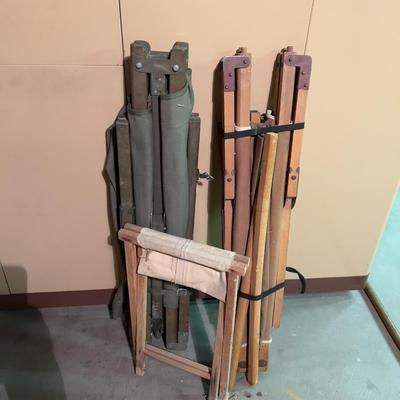 2 Cots and a Camp Stool 