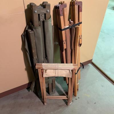 2 Cots and a Camp Stool 