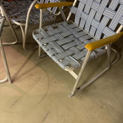 3 Folding Aluminum Chairs 