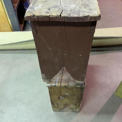 2 Rustic Shop Wood Benches