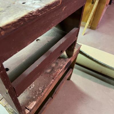 2 Rustic Shop Wood Benches